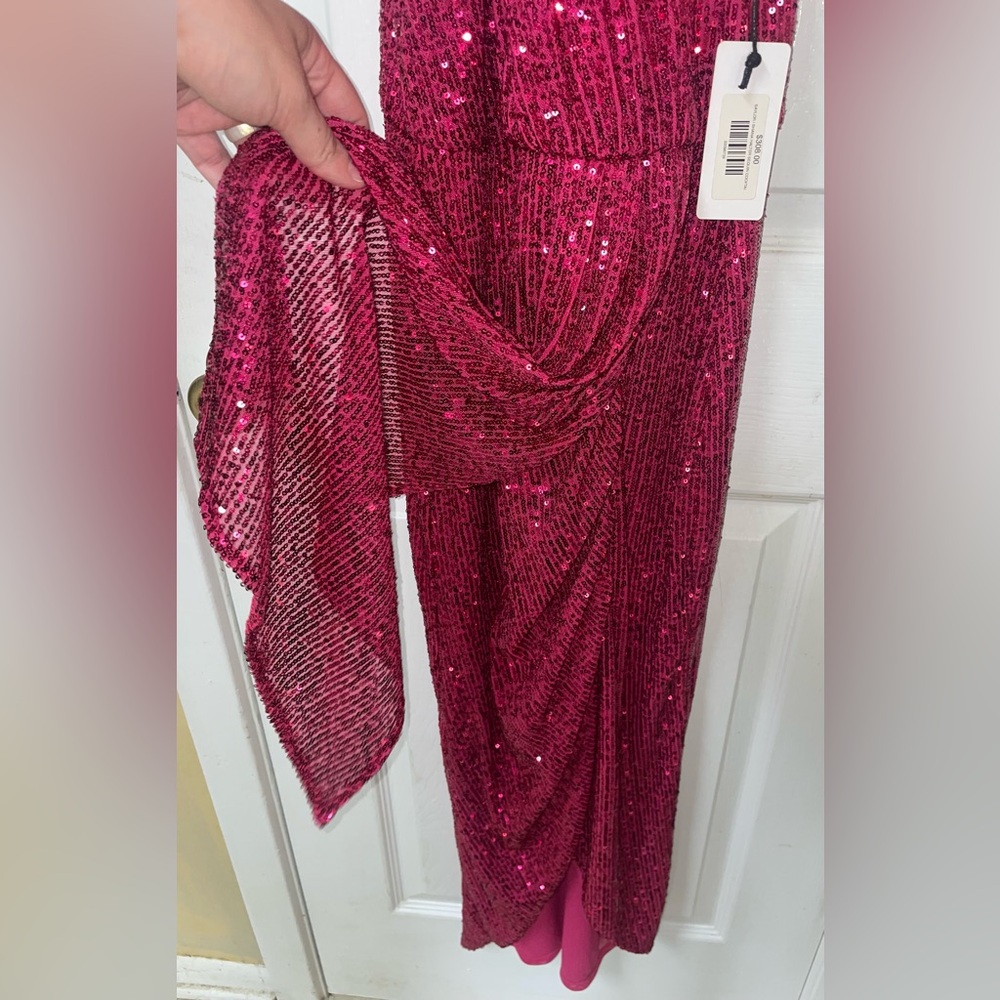 Saylor Dress Size XS XSmall Sequin Pink Halter Party Cocktail New NWT Prom Read - Picture 10 of 13